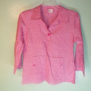 DB Life Fuchsia pink Linen Pants Suit